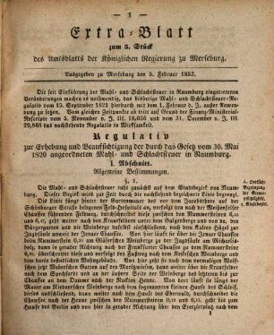 Amtsblatt der Regierung zu Merseburg. 1853, 1853