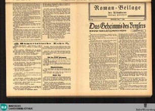 Der Albtalbote : Ettlinger Heimatblatt ; Mittelbadischer Kurier ; Badischer Landsmann, Roman-Beilage