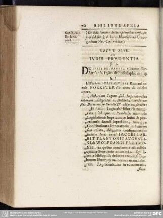 Caput XLVII. De Iuris Prudentia