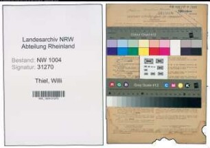 Entnazifizierung Willi Thiel , geb. 25.09.1902 (Arbeiter)