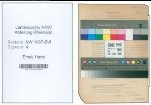 Entnazifizierung Hans Ehret , geb. 00.00.0000 (Reg.Sekretaer)