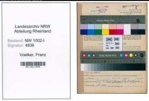 Entnazifizierung Franz Voelker, geb. 05.01.1897 (Kaufmann)