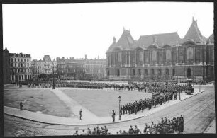 Lille. 2. K.S. Jäg.-Bat. No. 13 - Parade in Lille Dezember 1914