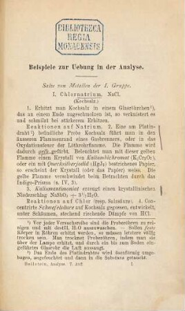 Anleitung zur qualitativen chemischen Analyse