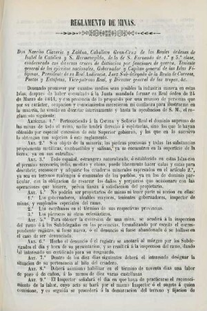 Reglamento de minas