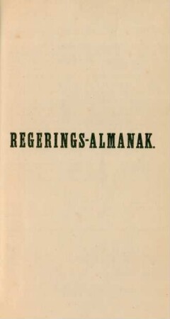 Regerings-Almanak