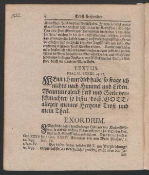 Textus. Psalm LXXIII. 25. 26.