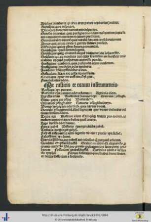 De rusticis et eorum instrumentis
