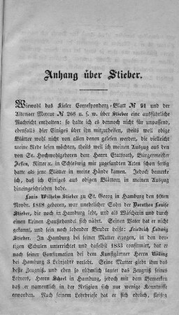 Anhang über Stieber.