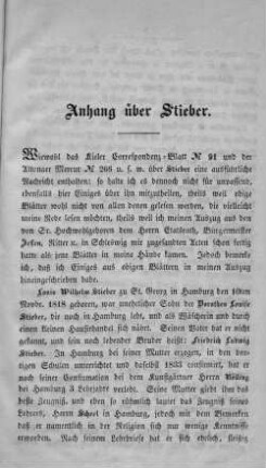 Anhang über Stieber.