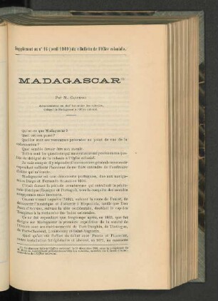 Madagascar.