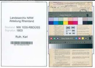 Entnazifizierung Karl Ruth , geb. 01.12.1907 (Schlosser)