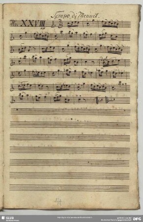28. Anonymus, Menuette, C-Dur