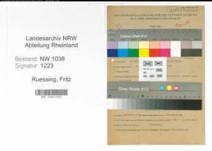 Entnazifizierung Fritz Ruessing , geb. 06.10.1909 (Zahnarzt)
