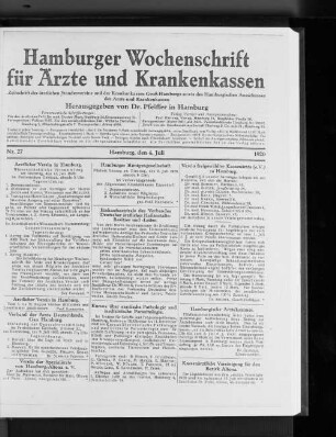 Verband der Ärzte Deutschlands, Gau Hamburg.