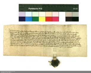 Revers Hermann Rodes bezüglich der Belehnung mit zwei Huben Land bei Allendorf durch Johann [von Merlau], Abt von Fulda
