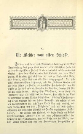 X. Die Meister vom alten Schlosse