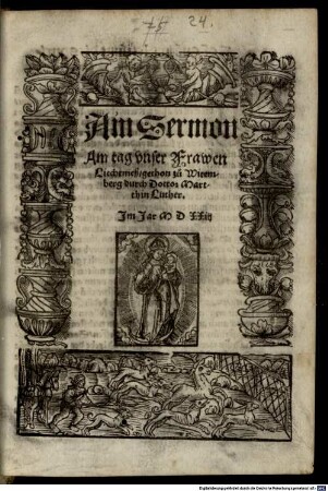 Ain Sermon Am tag vnser Frawen Liechtmeß : gethon zu Witemberg
