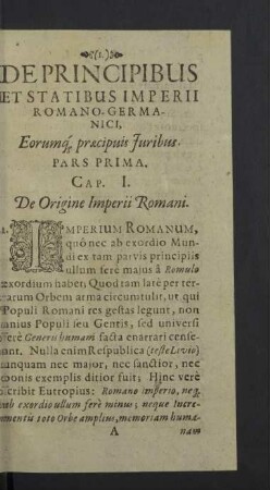 Pars Prima.