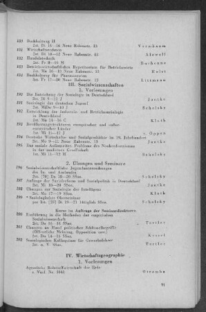 III. Sozialwissenschaften