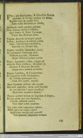 Fax, quae Sophoclem, & splendida Graeciae...