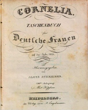 Cornelia : Taschenbuch für deutsche Frauen, 1823 = Jg. 8