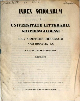 Disputatio de locis quibusdam Taciti vit. Agricolae : Inden scholarum
