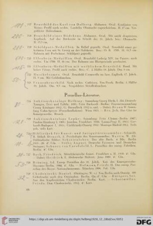 Porzellan Literatur (Nr. 724-749)