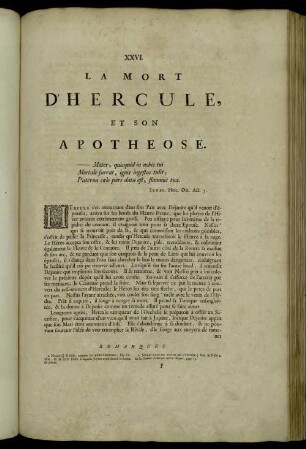 XXVI. La Mort D'Hercule Et Son Apotheose