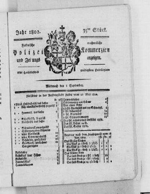 35tes Stück, Ausgabe vom 1. September 1802