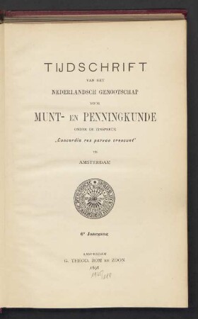 6.1898: Tijdschrift van het Koninklijk Nederlandsch Genootschap voor Munt- en Penningkunde