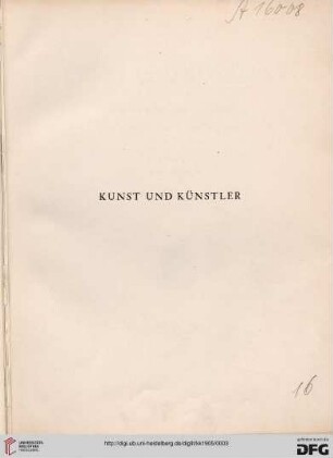 3: Kunst und Künstler: illustrierte Monatsschrift für bildende Kunst und Kunstgewerbe