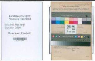 Entnazifizierung Elisabeth Brueckner , geb. 29.08.1915 ()