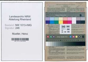 Entnazifizierung Heinz Mueller , geb. 04.08.1907 (Wachmann)