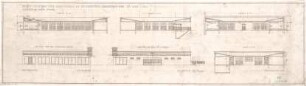 Fischer, Theodor; München, Lindwurmstr.; Garage, Tankstelle und Fahrschule Eibl - Garage (Ansichten, Schnitte)