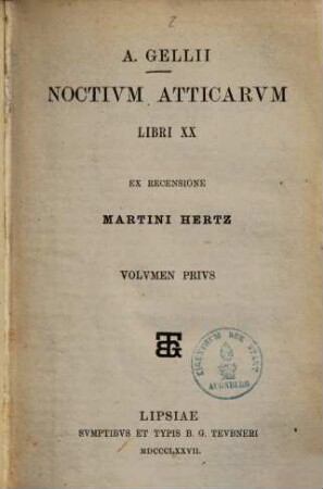 A. Gellii noctium Atticarum libri XX, 2