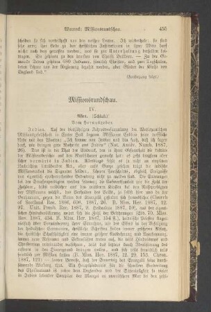 Missionsrundschau