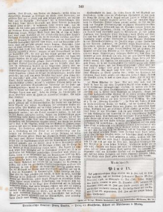 340 Nachschrift : Pius IX.