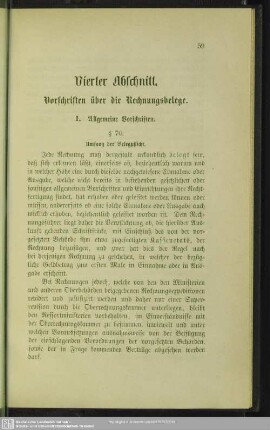 Vierter Abschnitt. Vorschriften über die Rechnungsbelege.