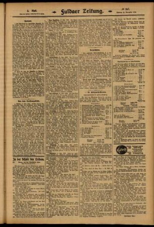 Dritte Ausgabe vom Dienstag, den 18. November 1913.