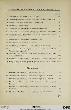 Miniaturen (Nr. 391-429)