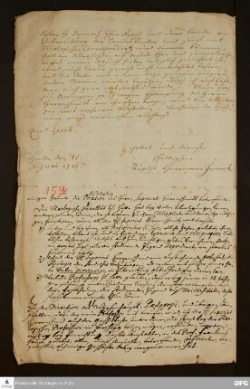 Gründe für eine Berufung von Johann Daniel Herrnschmidt an die Universität Halle und die Glauchaschen Anstalten, gerichtet an Georg August Samuel v. Nassau-Idstein.