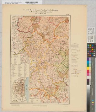 Kirchliche Organisation und Verteilung der Konfessionen im Bereich der heutigen Rheinprovinz um das Jahr 1610, Blatt III