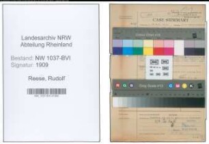 Entnazifizierung Rudolf Reese , geb. 25.12.1906 (Stadtinspektor)