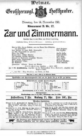 Zar und Zimmermann