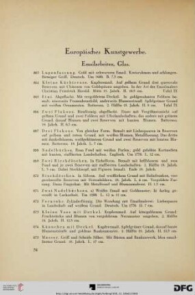 Europäisches Kunstgewerbe (Nr. 863-963)