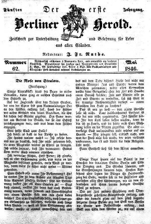 Nummer 62, Mai 1846