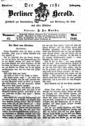 Nummer 62, Mai 1846