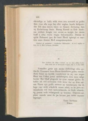 79. [Ivar Axelsson till rådet i Lübeck om en hans aflidne broders, Olofs skuld till en borgare, dat. d. 1 Juni 1465.]
