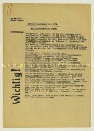 Referentenmaterial der KPD für Bauernversammlungen
